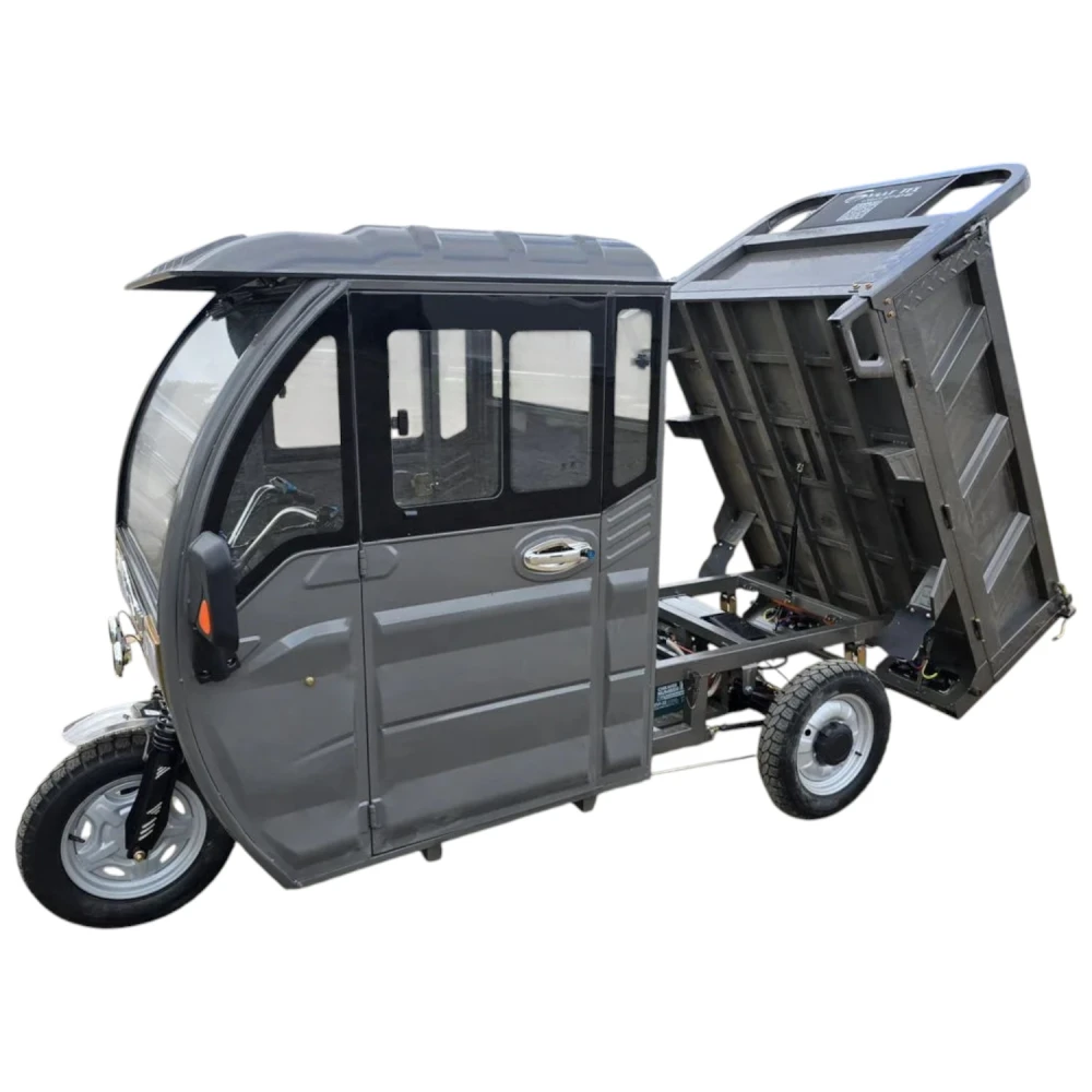 Грузовой электротрицикл Yasmand Гидравлика С900 Кабина 1500W 60V45Ah Черно-серый 13