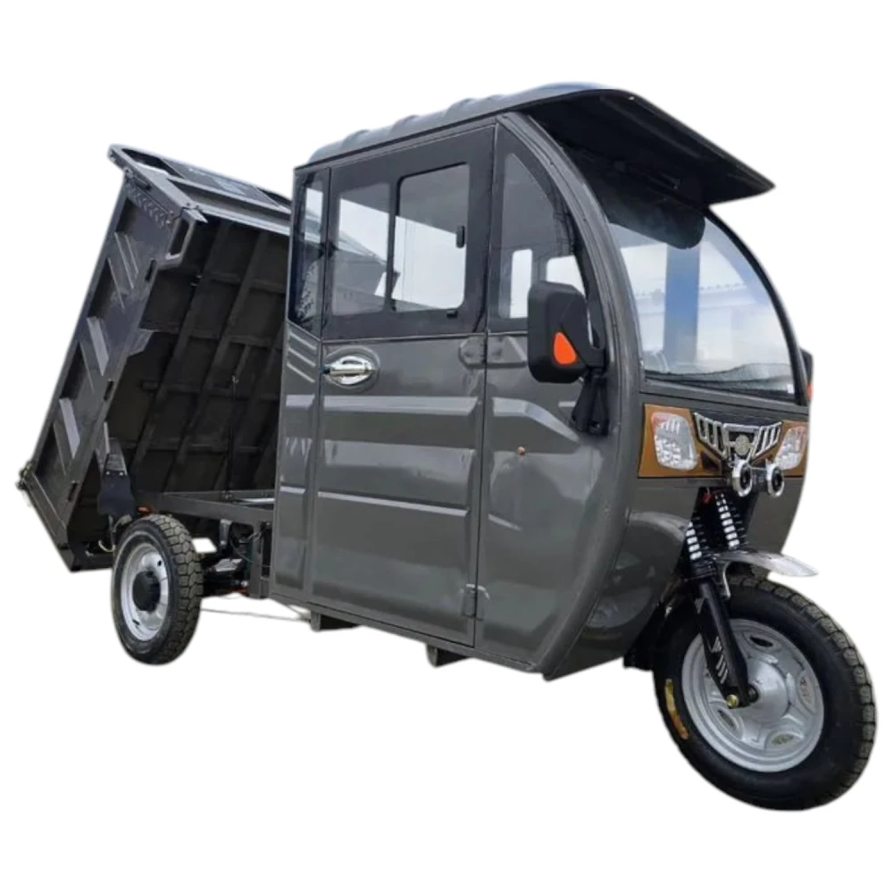 Грузовой электротрицикл Yasmand Гидравлика С900 Кабина 1500W 60V45Ah Черно-серый 11