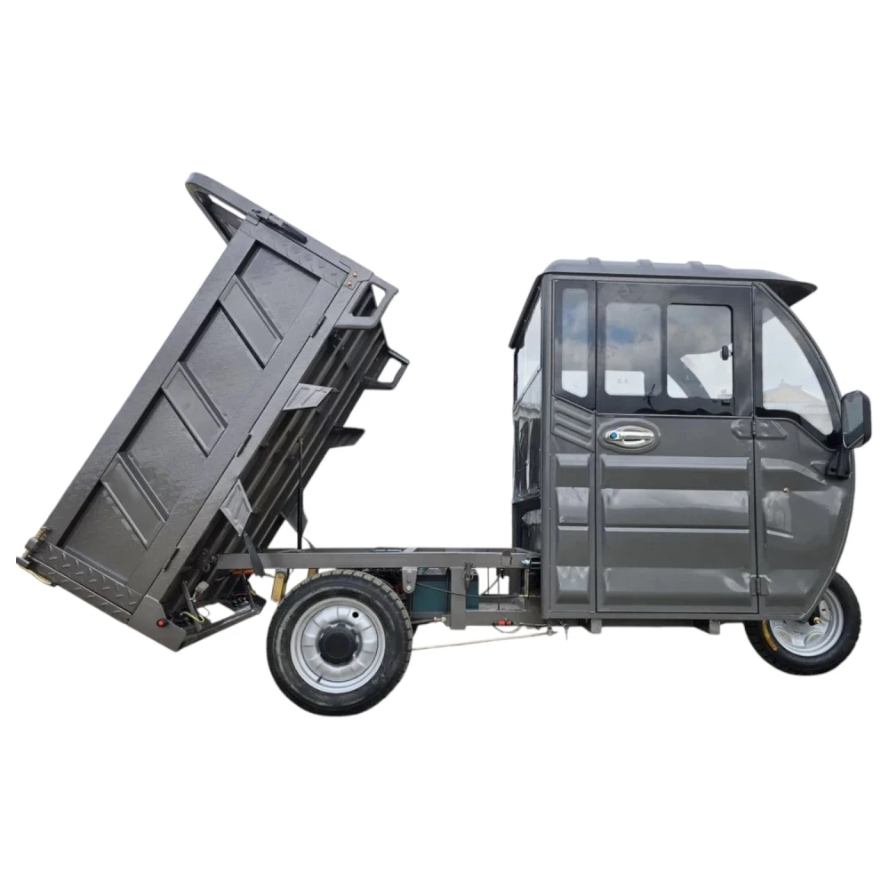 Грузовой электротрицикл Yasmand Гидравлика С900 Кабина 1500W 60V45Ah Черно-серый 7