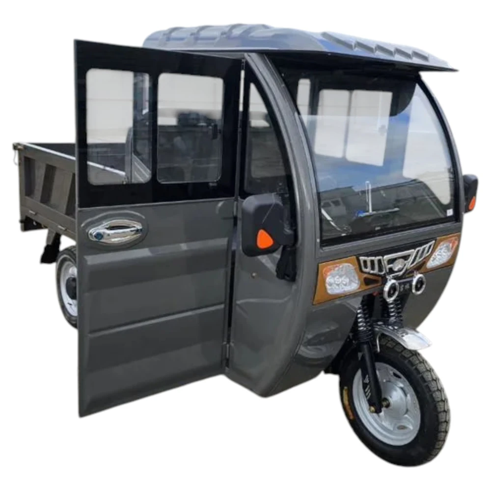 Грузовой электротрицикл Yasmand Гидравлика С900 Кабина 1500W 60V45Ah Черно-серый 2