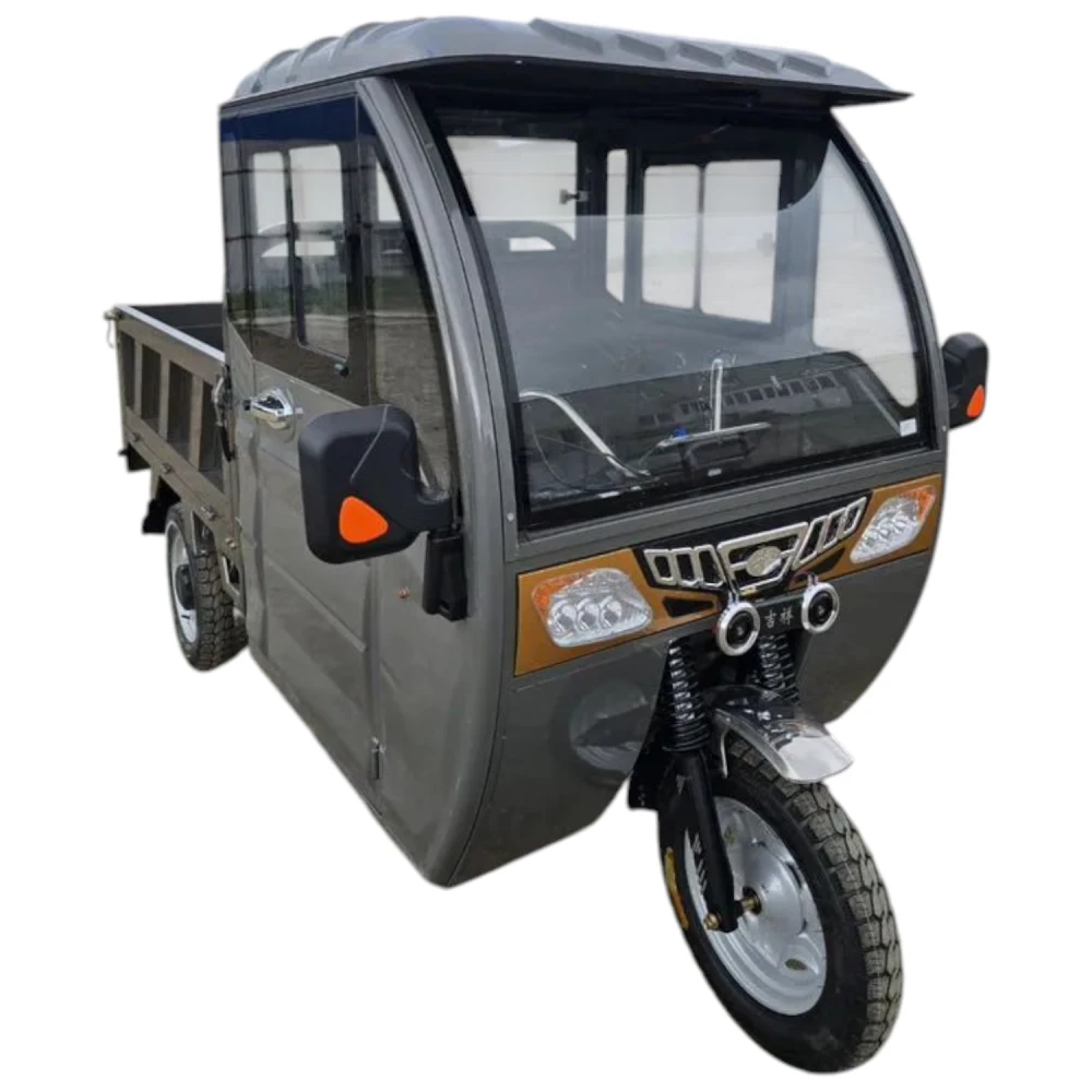 Грузовой электротрицикл Yasmand Гидравлика С900 Кабина 1500W 60V45Ah Черно-серый