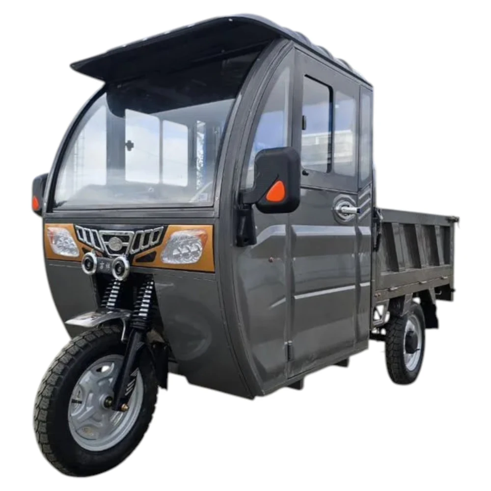 Грузовой электротрицикл Yasmand Гидравлика С900 Кабина 1500W 60V45Ah Черно-серый 1