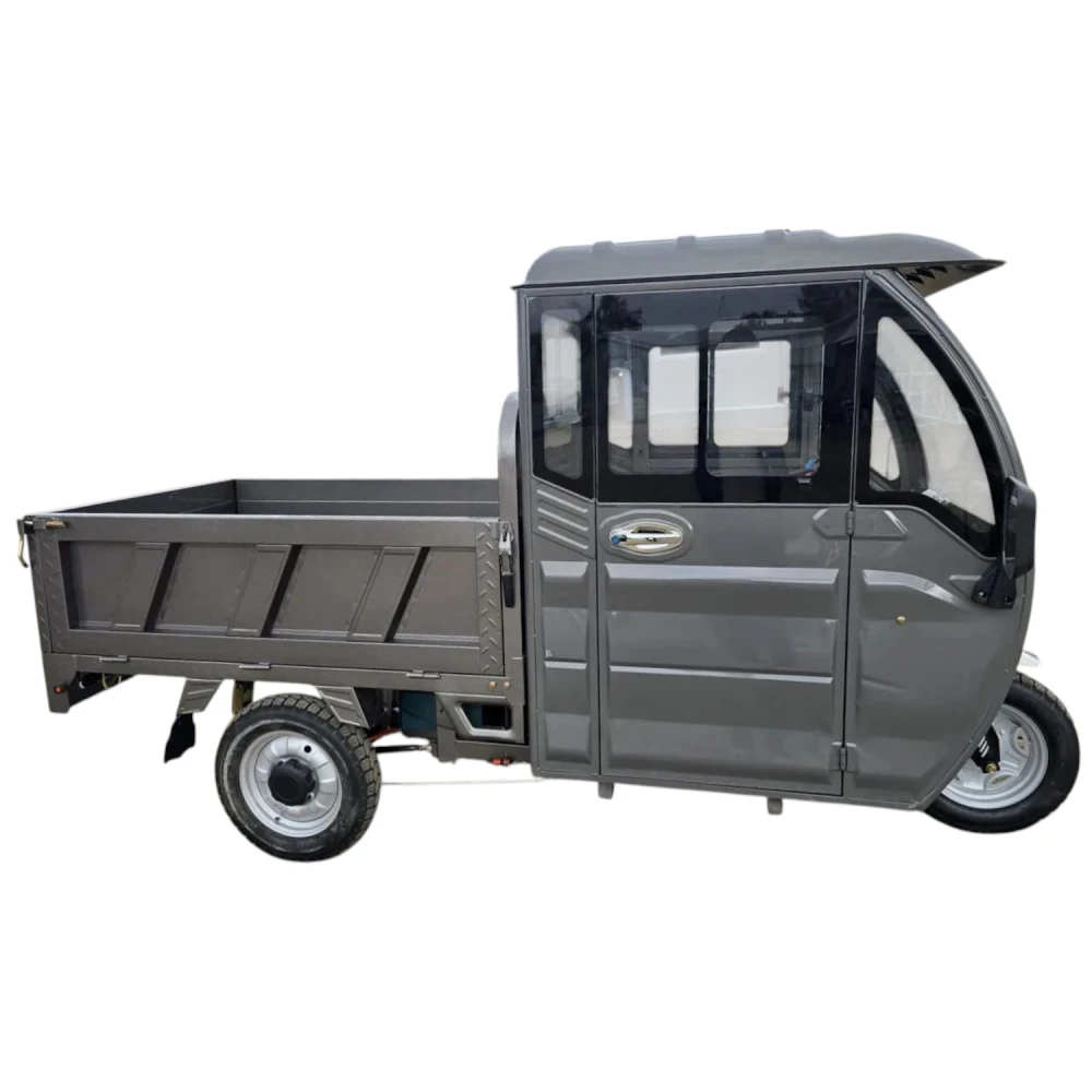 Грузовой электротрицикл Yasmand Гидравлика С900 Кабина 1500W 60V45Ah Черно-серый 4